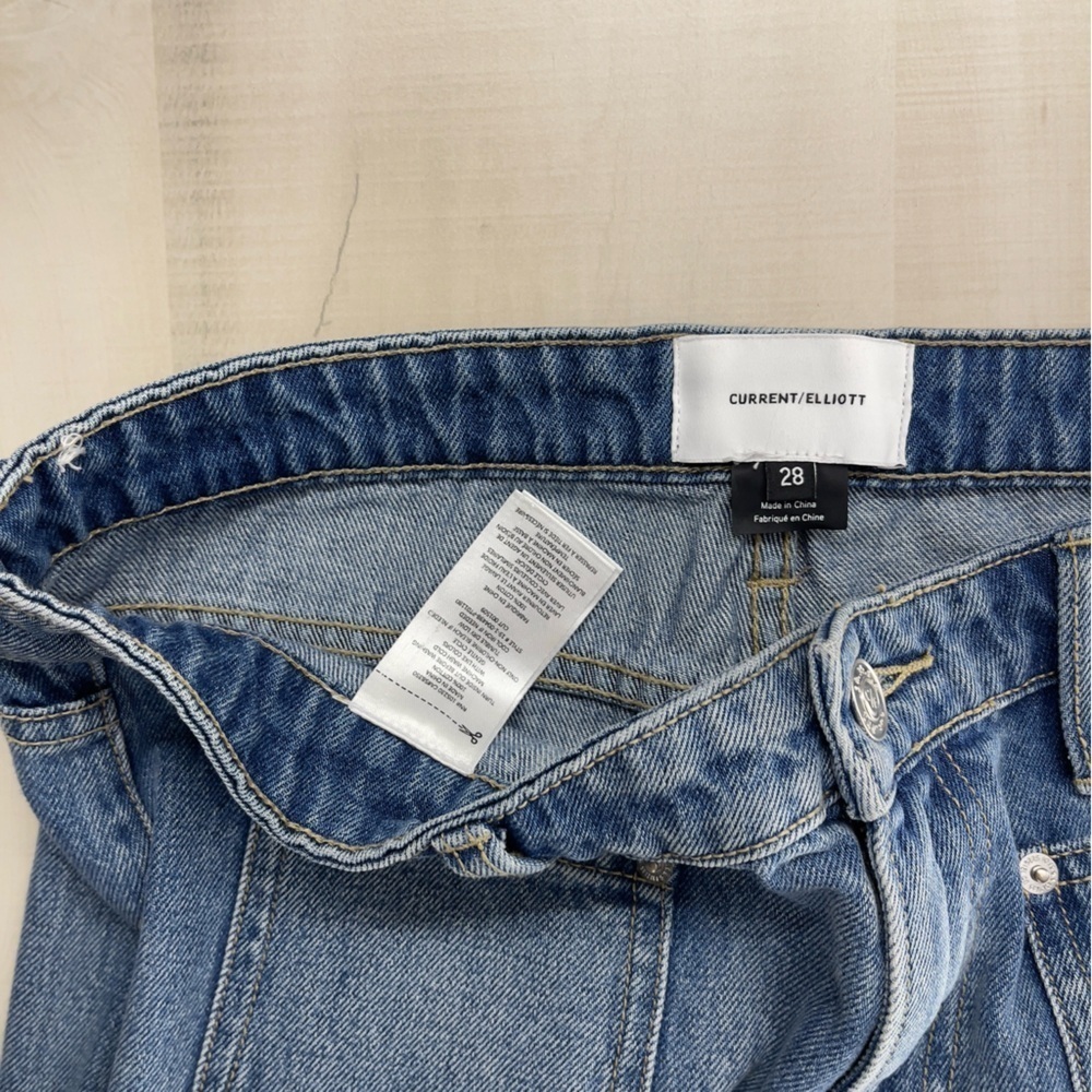 CURRENT/ELLIOT Anthropologie the cropped boot ankle blue jeans denim cotton 28 - Picture 5 of 8